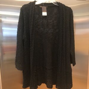 Fever brand black open front cardigan